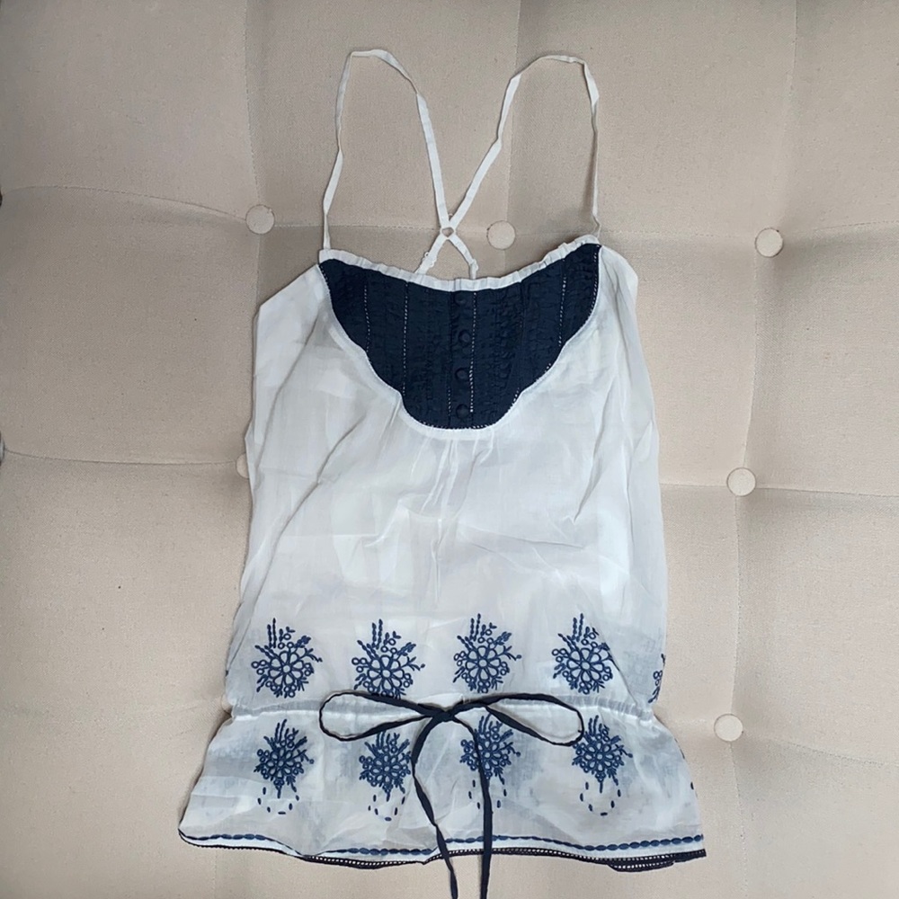 sheer spaghetti strap top with adjustable straps